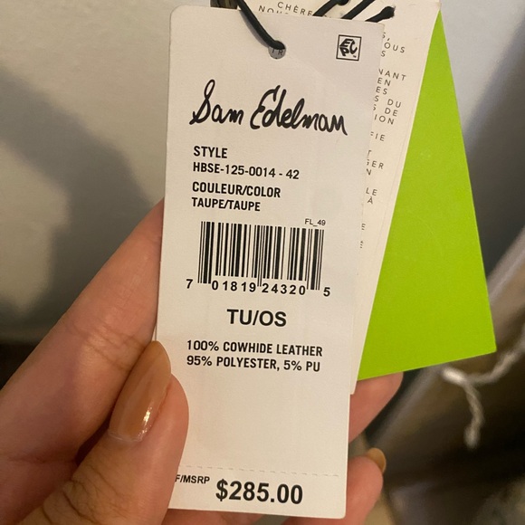 Sam Edelman Taupe Leather Hobo Bag - Picture 4 of 7